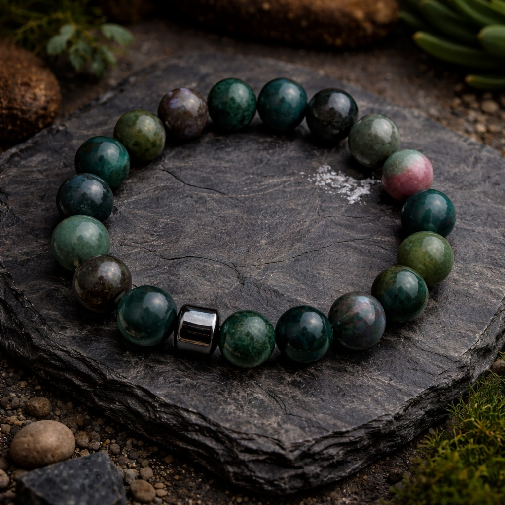Verdant Atlas Agate Bracelet